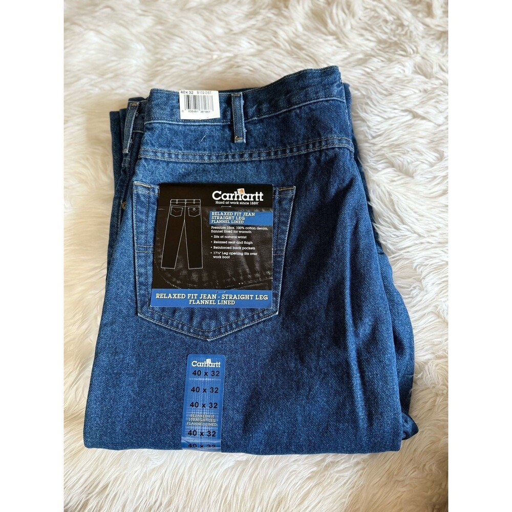 Carhartt flannel lined Jeans Size 40X32